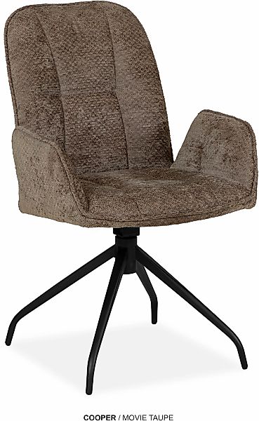 OMG Design Esszimmerstuhl "Cooper" (Set) 2 Stk. Stoff Drehstuhl mit auto-re günstig online kaufen