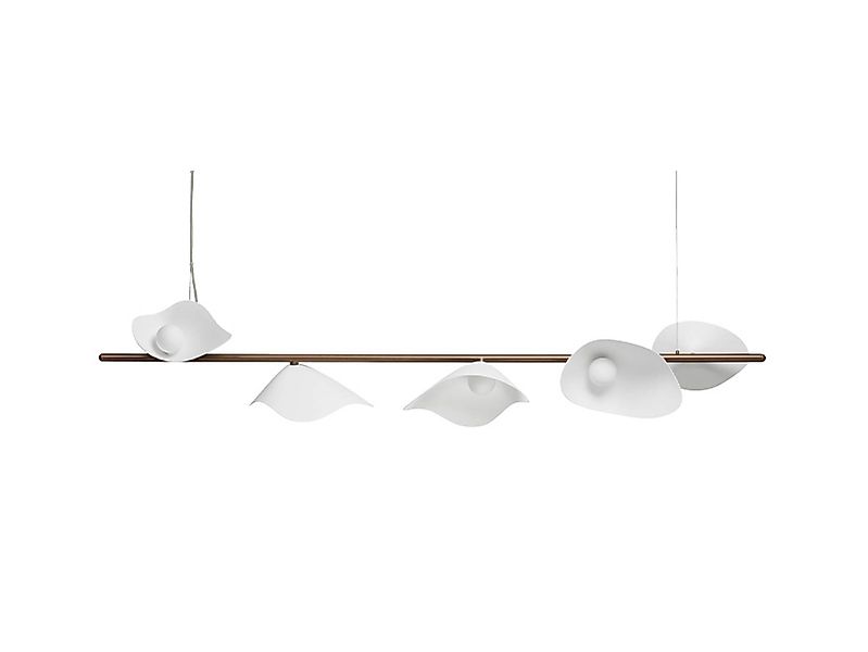 Nuura LED-Pendellampe Florii 5, 120 cm, bronze dunkel/weiß günstig online kaufen