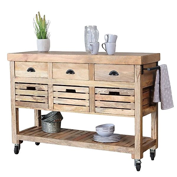 baario Küchenwagen Servierwagen ZAGON Holz, massiv günstig online kaufen