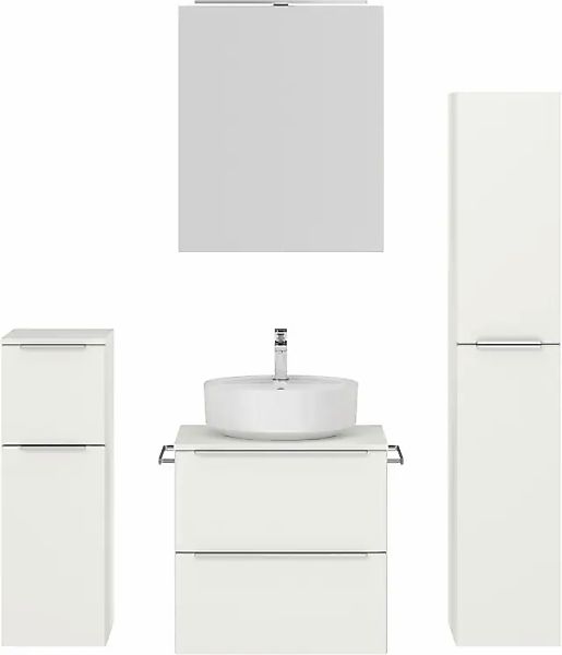 nobilia® Badmöbel-Set »Alvene« vormontiert, mit Soft-Close, 4 Stk. tlg. ink günstig online kaufen