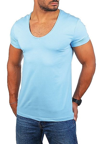 Young & Rich T-Shirt Herren Uni Basic extra tiefer Ausschnitt Unterziehshir günstig online kaufen