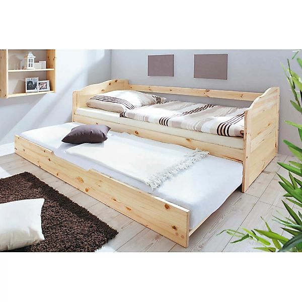 Sofabett Gästebett mit Auszug 90x20cm VERNIER-22 Massiv Natur lackiert B96 günstig online kaufen