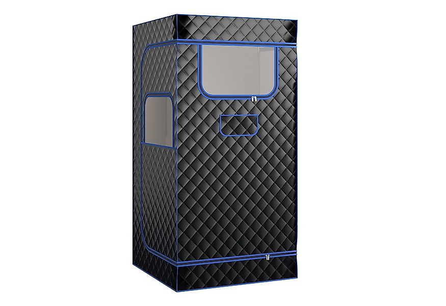 COSTWAY Sauna 1000W, 3L Dampfgenerator, mit Fußmassagegerät & Klappstuhl günstig online kaufen