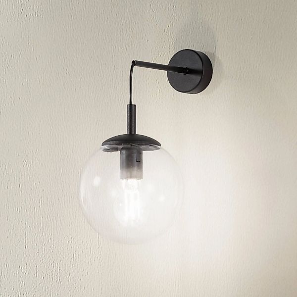 Wandleuchte Esme, transparent, Höhe 45 cm, Glas, E27 günstig online kaufen