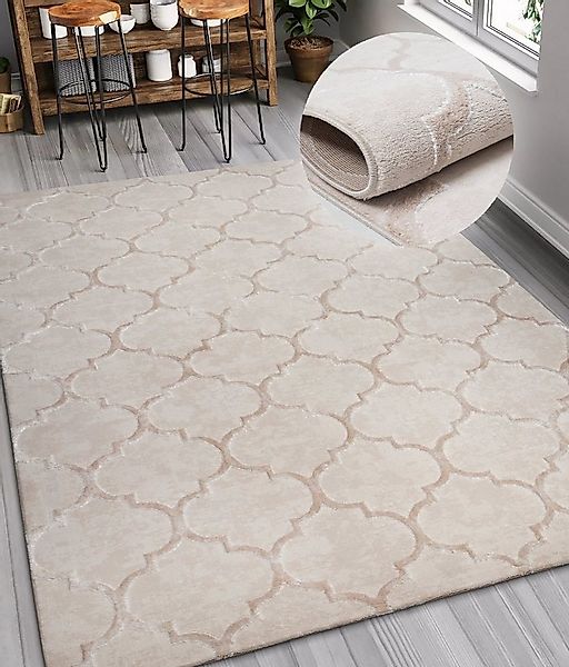 OTTO home Teppich Badra Kurzflor, rechteckig, Höhe: 12 mm, geometrisch, Hoc günstig online kaufen