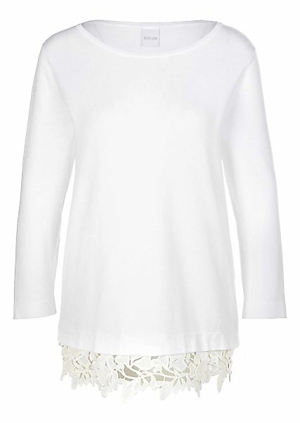 MADELEINE Longpullover "Pullover Pullover mit Spitzensaum" günstig online kaufen