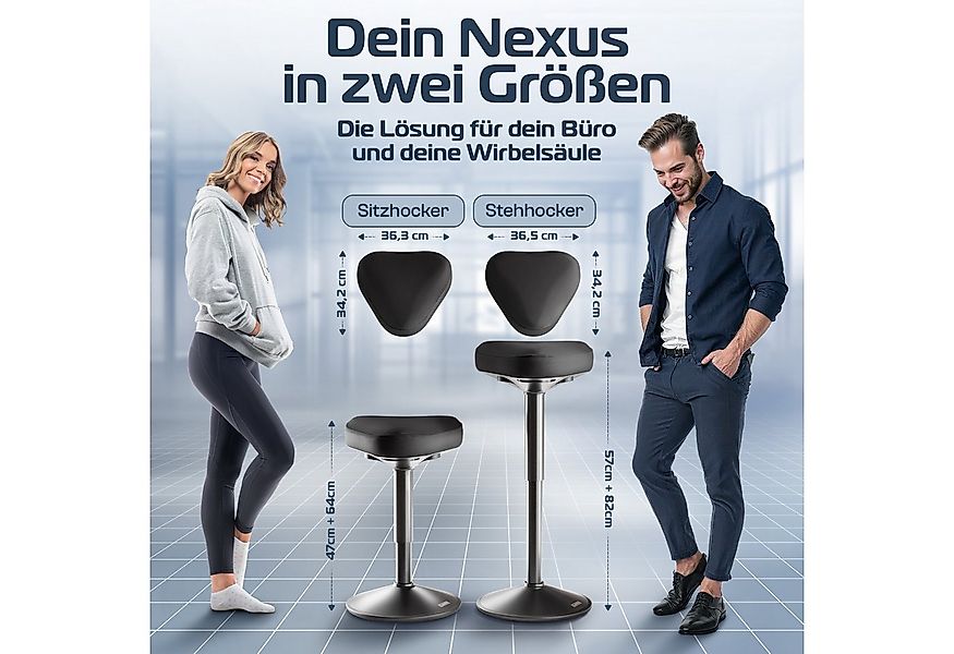 CLOUVOU Arbeitshocker Nexus Bürohocker - Ergonomischer Hocker Büro -, höhen günstig online kaufen