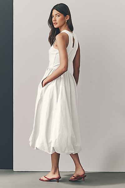Next Midikleid Ärmelloses Midikleid mit Ballonsaum, günstig online kaufen