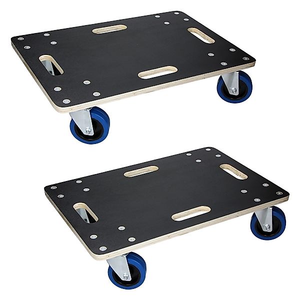 ECD Germany 2Er Set Transportroller 40x60 cm bis 800 kg Siebdruckplatte PP- günstig online kaufen