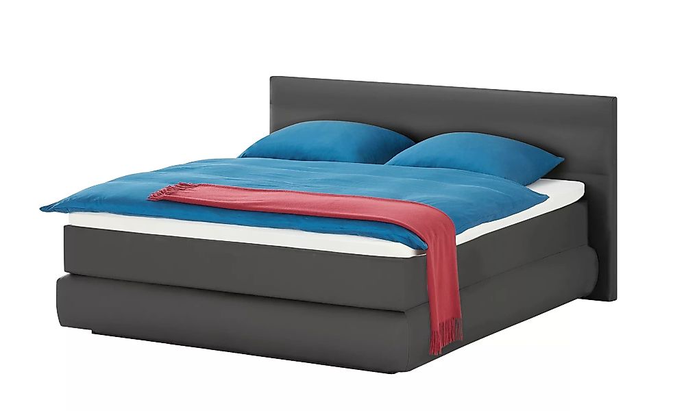 Wohnwert Boxspringbett  Dormian Bolge Low - grau - 200 cm - 102 cm - Betten günstig online kaufen