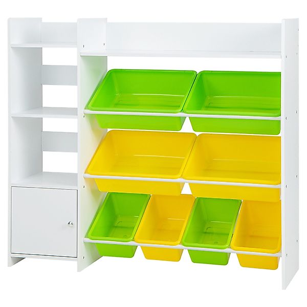 COSTWAY Kinderregal, Spielzeugregal Kinder, mit Boxen, günstig online kaufen