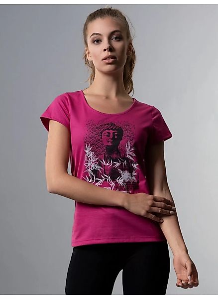 Trigema T-Shirt TRIGEMA T-Shirt Slim Fit mit Buddha-Print (1-tlg) günstig online kaufen