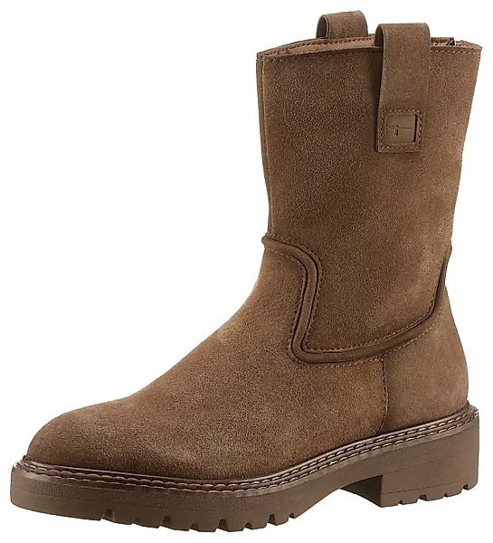 Tamaris Stiefelette, Blockabsatz, Westernboots mit Ziernähten und seitliche günstig online kaufen