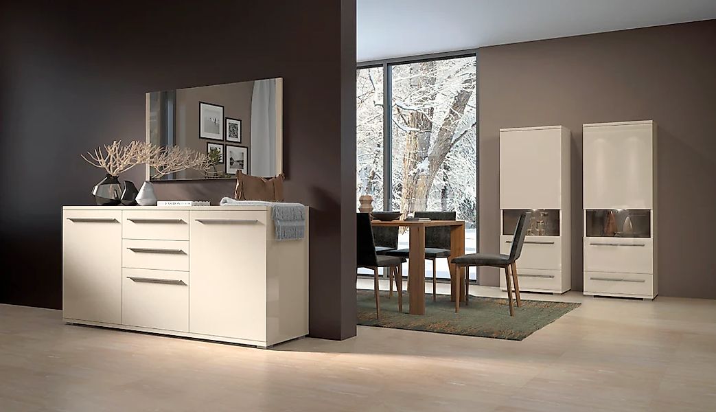 Places of Style Kommode "Piano", (H/B/T): 84,6/150/45,2cm), Hochglanz UV la günstig online kaufen