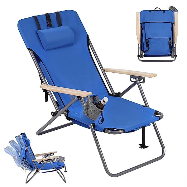 Woltu Campingstuhl (1 St), faltbar, 4-stufig-Rückenlehne günstig online kaufen