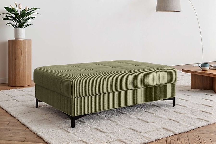 OTTO home Polsterhocker »LEEVKE Sitzhocker passend zum Sofa, Breite 115 cm« günstig online kaufen