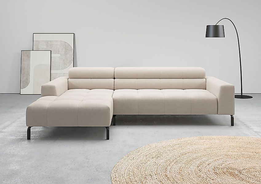 Home affaire Ecksofa "Ecksofa Claya, L-Form, Kopfteilverstellung, Breite 25 günstig online kaufen