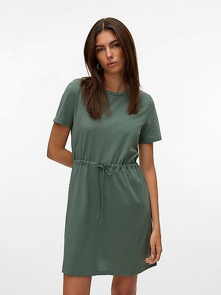 Vero Moda Shirtkleid VMLUNA SS SHORT STRING DRESS JRS NOOS Baumwollmischung günstig online kaufen
