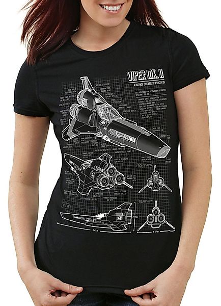 style3 T-Shirt Viper MK2 Blaupause galactica günstig online kaufen