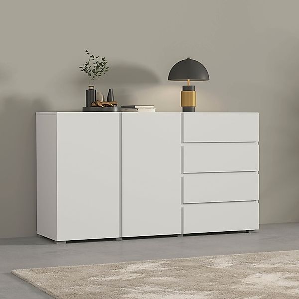 INOSIGN Sideboard »Metric,Breite 138 cm, grifflose Kommode 2 Türen/4 Schubk günstig online kaufen
