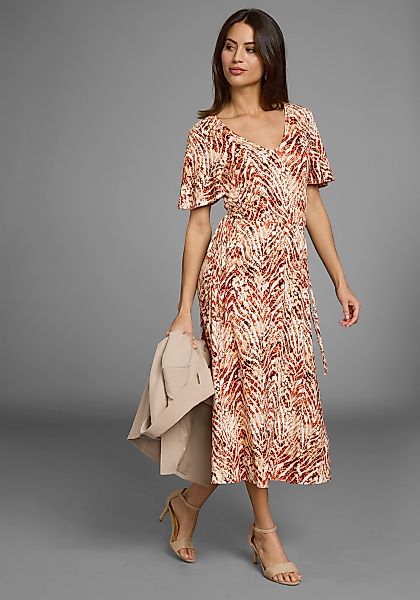 Laura Scott Sommerkleid, auffälliger Bund mit Schleifenbindung, Midikleid günstig online kaufen