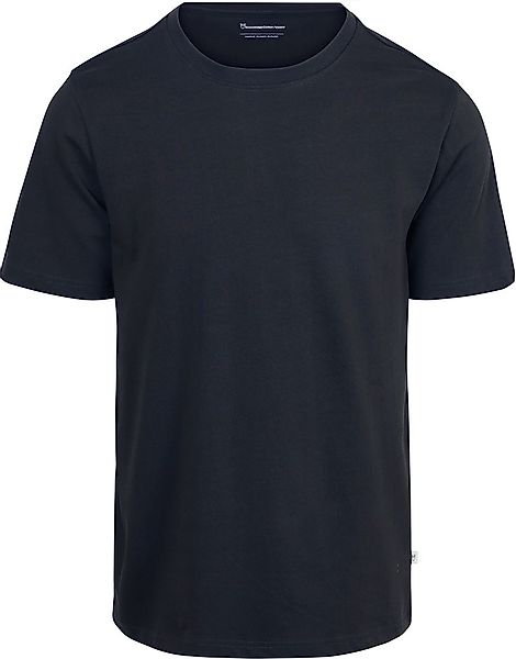 KnowledgeCotton Apparel T-shirt Navy - Größe L günstig online kaufen