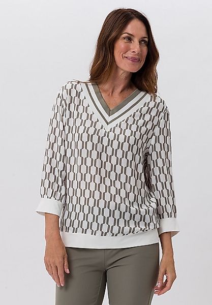 FRANK WALDER Klassische Bluse im graphischem Dessin günstig online kaufen