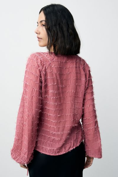 Next Blusenshirt Langärmeliges, puscheliges Ballett-Wickeltop (1-tlg) günstig online kaufen