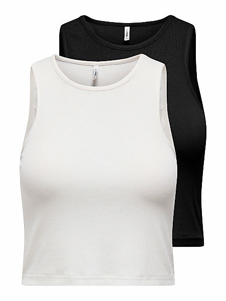 ONLY Crop-Top "ONLBELIA S/L CROP TOP CS JRS 2PACK", (Packung, 2 tlg.) günstig online kaufen