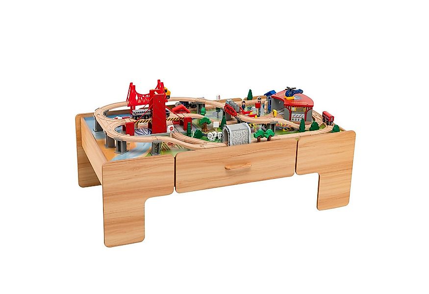COSTWAY Spielzeug-Eisenbahn 100 TLG. Kindereisenbahn, (100-tlg), aus Holz günstig online kaufen