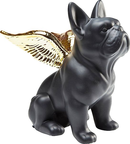 Kare Design Dekofigur Deko Figur Sitting Angel Dog Gold-Schw günstig online kaufen