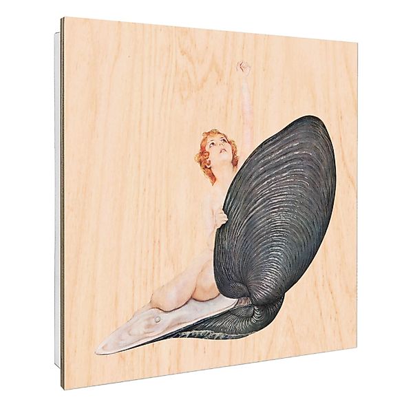 Banjado Schlüsselkasten mit Holzfront 30x30cm Weiß Scharnier Links 50 Haken günstig online kaufen