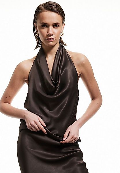 Koton Satinbluse Ärmellos Degaje Kragen Satinbluse günstig online kaufen