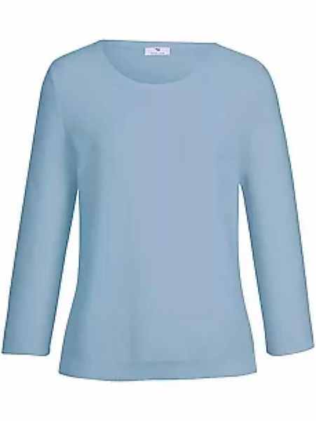 Rundhals-Pullover 3/4-Arm Peter Hahn blau günstig online kaufen