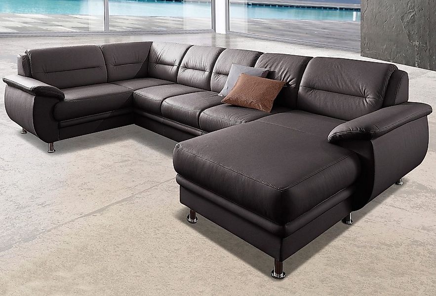 sit&more Wohnlandschaft "Mailand U-Form, B: 312 cm" optional Bettfunktion günstig online kaufen