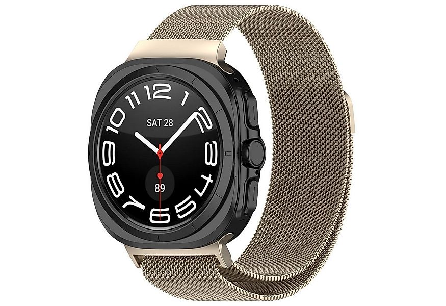 Wigento Smartwatch-Armband Für Samsung Galaxy Watch Ultra 47mm Metall Mesh günstig online kaufen