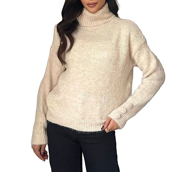 Ital-Design Rollkragenpullover Damen Rollkragenpullover aus weichem Materia günstig online kaufen