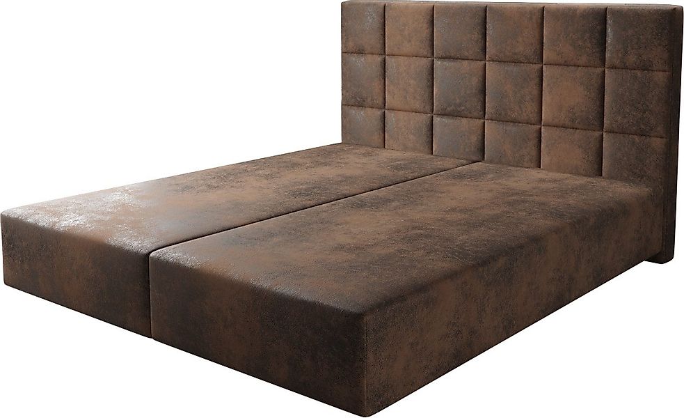 DELIFE Bettgestell Dream-Fine, Mikrofaser Braun 180x200 günstig online kaufen