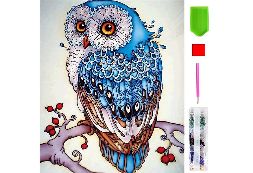LA CUTE Malen nach Zahlen 5d Diamond Painting Funkelnde Eule Malen nach Zah günstig online kaufen