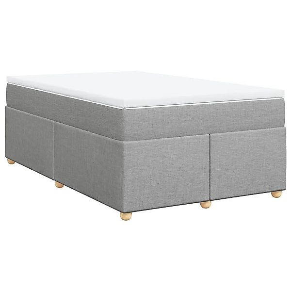 vidaXL Boxspringbett mit Matratze Hellgrau 120x200 cm Stoff 3285366 günstig online kaufen