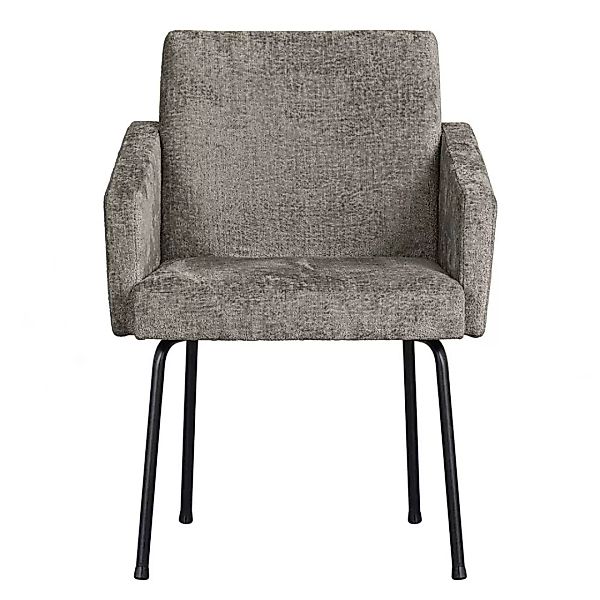 Stuhl Esszimmer mit Armlehnen in Taupe und Schwarz 61 cm breit (2er Set) günstig online kaufen