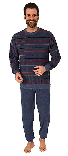 Normann Pyjama Herren Frottee Schlafanzug langarm günstig online kaufen