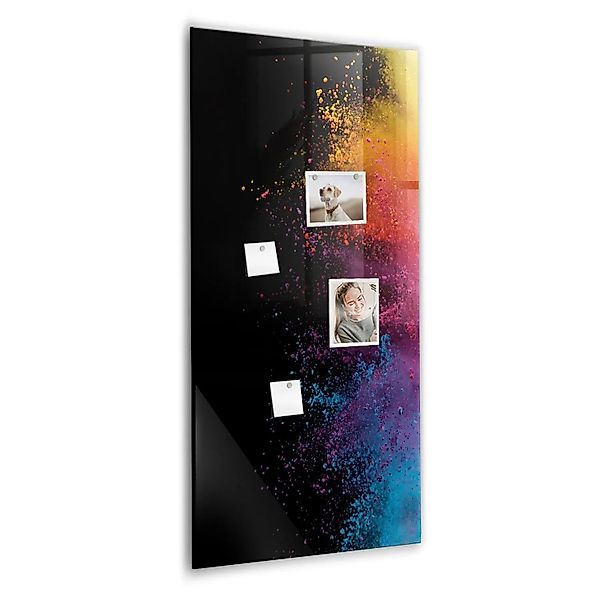 Tulup Glasmagnettafel Farbpulver 60x120 cm Glastafel Magnetisch Beschreibba günstig online kaufen
