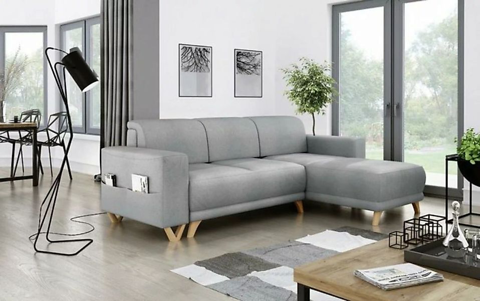 JVmoebel Sofa Design Ecksofa L-Form Sofa Couch Polster Schlafsofa Textil Be günstig online kaufen