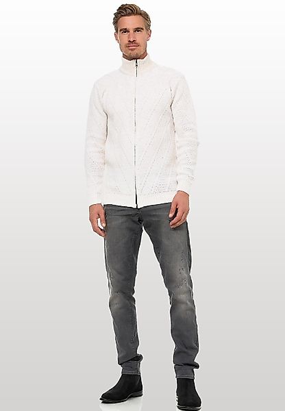 Rusty Neal Strickjacke, mit Stehkragen und durchgehendem Reißverschluss günstig online kaufen