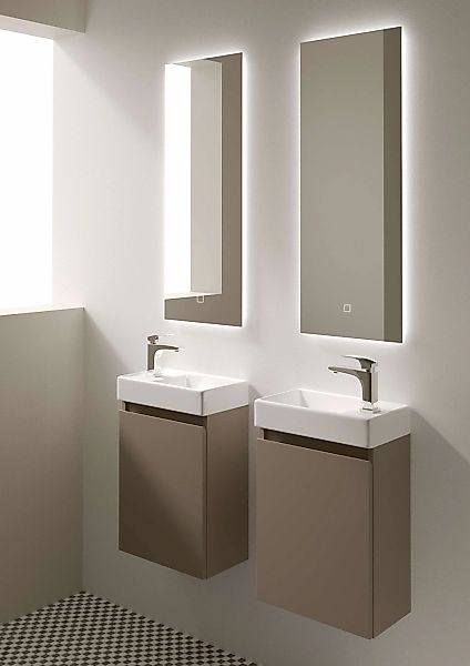 welltime Waschtisch "Mini, Badmöbel, Waschtischunterschrank inkl. Waschbeck günstig online kaufen