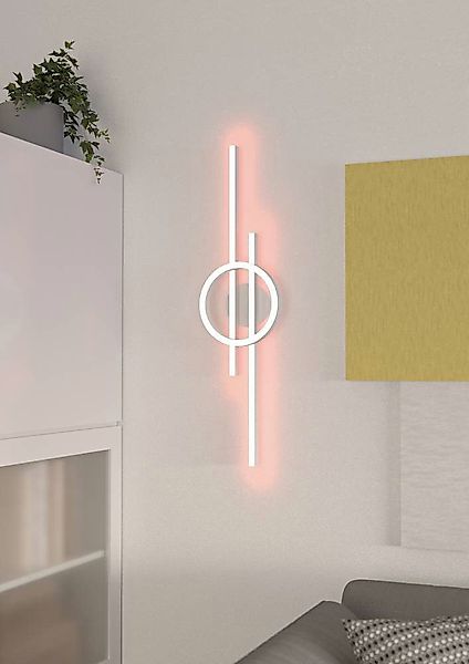 Eglo LED-CCT/RGB Deckenleuchte Amandolo 77,5 cm x 20 cm x 7,5 cm Weiß günstig online kaufen