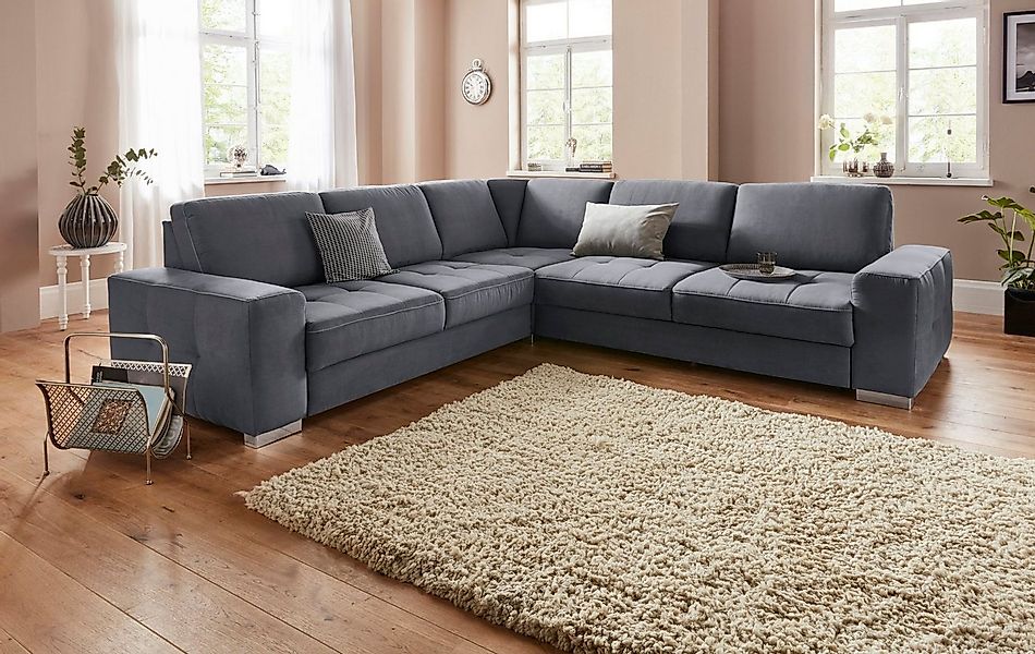 sit&more Ecksofa "Santorini L-Form", mit Federkern und Sitztiefenverstellun günstig online kaufen