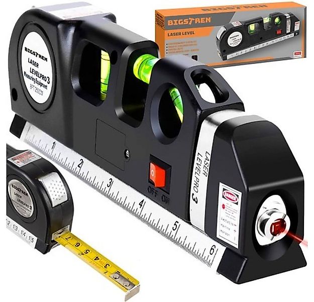BIGSTREN Wasserwaage Bigstren Präzisions-Laser-Wasserwaage mit 250 cm Maßba günstig online kaufen