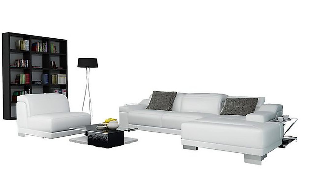 Xlmoebel Ecksofa Ledercouch mit USB Anschluss Wohnlandschaft Ecksofa Eckgar günstig online kaufen